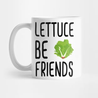 Lettuce Be Friends #lettuce #illustration #veggie #vegan #friends #green #veggiegift Mug